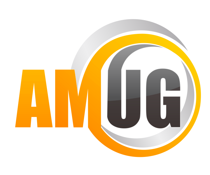 AMUG's orange and grey logo